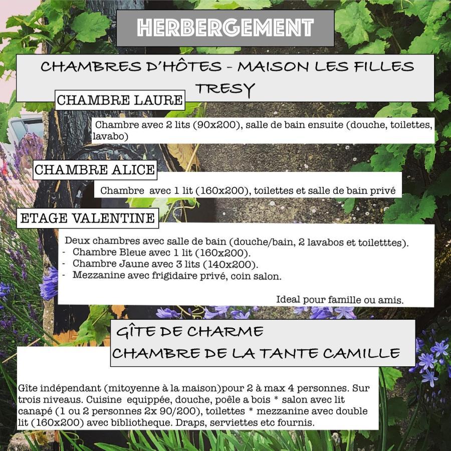 Chambres D Hotes Les Filles Tresy Passenans Exterior photo